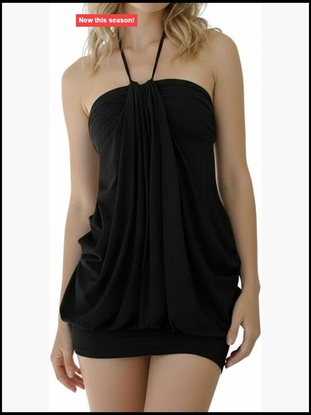 Strapless Halter Mini Dress Sleeveless Backless Summer Party Dress